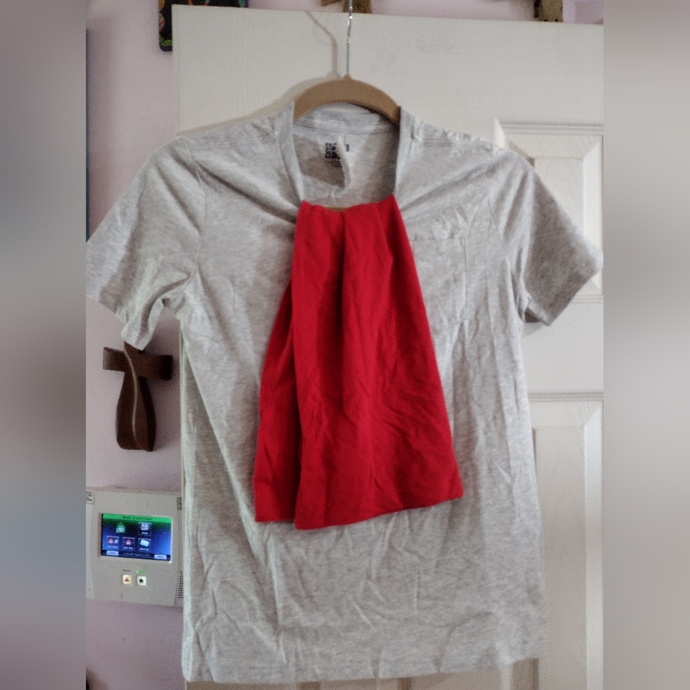 Spotted Zebra Boys Size  Large 10 Short Sleeved Shirt Crew Neck Gray & Red